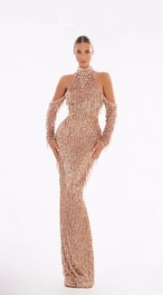 Rochie Albina Dyla lunga bronz