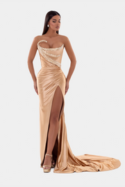 Rochie Albina Dyla bej cu cristale