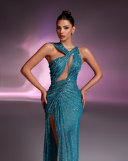 Rochie Vlora lunga turcoaz