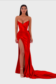 Rochie Albina Dyla rosie lunga