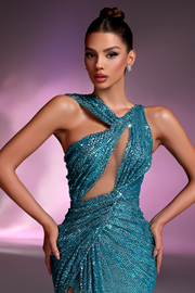 Rochie Vlora lunga turcoaz